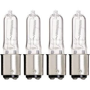 KOR Q100CL/DC - 120-Volt - Halogen JD Type T4 - BA15D - DC Bayonet Base - 100-Watt - Clear Light Bulbs (4 PACK)
