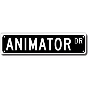 ERMUHEY Animator Dr Street Sign, Animator Gift, Animator Wall Decor for Home/Office/school/Man Cave Plaque Quality Metal Sign ​16x4 Inch
