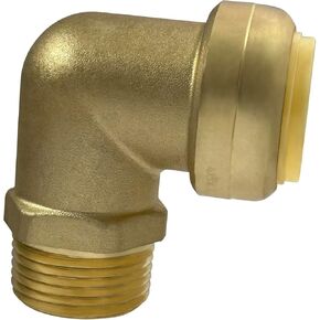 2 Pcs XFITTING Push Fit 1 Inch x 1 Inch Male NPT Elbow, 1" Inch Push Fit Male Elbow, 27-1-8=2XX