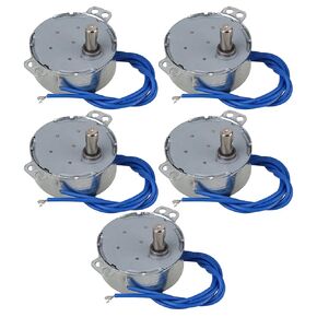 CNBTR Synchronous Electric Motor with Dia 7mm Shaft 5-6 RPM AC110V CW/CCW Set of 5