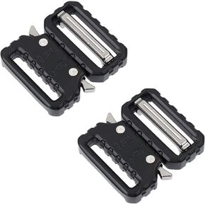 NVKIC 2PCS Small Metal Buckle for 1" Wide Webbing Strap Lightweight Quick Release Zinc Alloy Tactical Belt Buckles