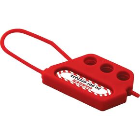 7270 3 Hole Flexible Hasp, Red