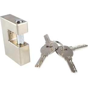 2pcs Padlocks with 8 Keys, Copper Rectangle D Shaped Monoblock Locks Waterproof Rustproof Protector Locks For Garage Door, Containers, Sheds, Shutters, Lockers, Gates