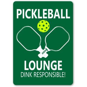 Pickleball Lounge Sign, Pickleball Sign, Pickleball Player Gift, Pickleball Gift, Pickleball Court, Sports Tin Signs Vintage Bar Man Cave Cafe Garage Home Wall Decoration Wine Sign 8x12 Inch