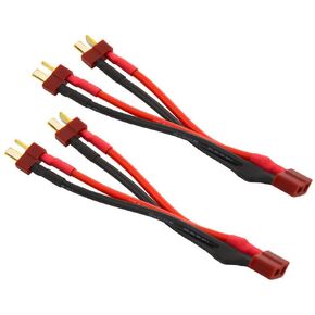 2Packs XT60 Serial Series Battery Connector 12AWG Soft Silicone Wire Cable Adapter for RC Lipo Battery Helicopter Quadcopter