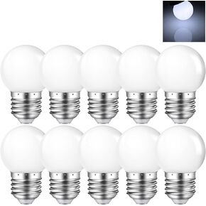 Small LED Night Light Bulb,1W LED Light Bulb,G14 G45 1W E26 E27 Soft White 3000K,Not Dimmable LED Energy Saving Light Bulbs 5 Watt Equivalent,for Halloween Bedroom Holiday Decoration,10 Pack