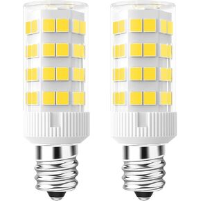 E12 LED Bulb 5W Equivalent to 40W C7 Replacement Bulbs Clear Type B Candelabra Base Bulbrite Daylight White 6000K Non-Dimmable (2-Pack)