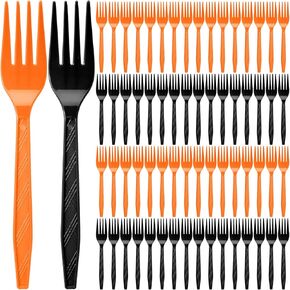 Tioncy 360 Pcs Rainbow Disposable Plastic Forks Bulk Colorful Disposable Cutlery Neon Plastic Forks for Picnics Party Restaurant Outdoor Events(Red Orange Yellow Green Blue Purple)