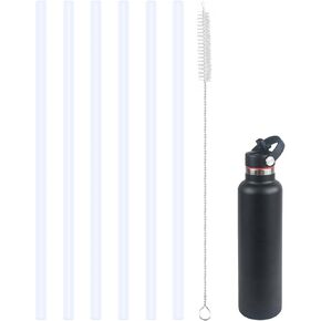 Replacement Straws Compatible with Hydro Flask 24 Oz 21 Oz 18 Oz Stainless Steel Standard Mouth Water Bottle,Straw Brush (Pack of 6)