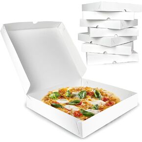 MUMULULU 8PCS Pizza Boxes 12x12x1.9 Inch White Pizza Box For Homemade Pizzas and Crafts