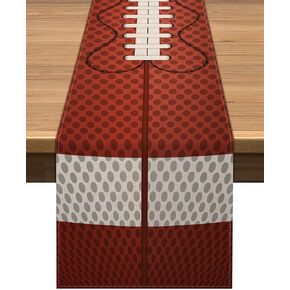 Vohado American Football Table Runner Football Birthday Party Decoration Game Day Kitchen Dining Room Home Decor (13" x 72")