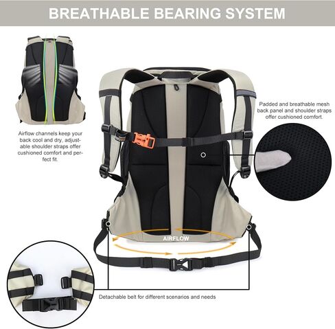 MOUNTAINTOP 35L Hiking Backpack, Lightweight Daypack with Rain Cover in Kuwait