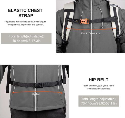 MOUNTAINTOP 35L Hiking Backpack, Lightweight Daypack with Rain Cover in Kuwait