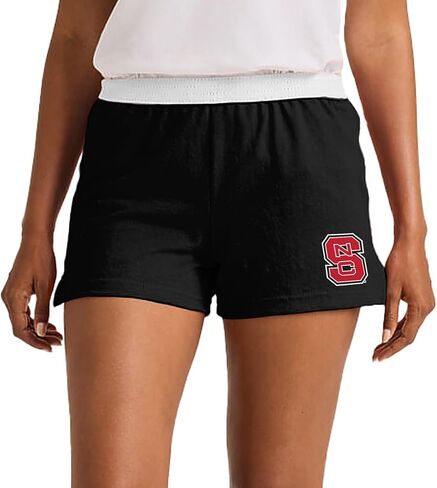 Campus Lab Official Collegiate School Logo Womens Soffe Short, Elastic Fold Over Waist Shorts, Junior Fit in Kuwait