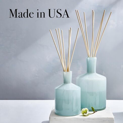 LAFCO New York Reed Diffuser Refill, Amber Black Vanilla - 8.4 oz - Up to 4-Month Fragrance Life - Includes Natural Wood Reeds - Free of Dyes & Propellants - Made in The USA in Kuwait
