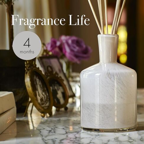 LAFCO New York Reed Diffuser Refill, Amber Black Vanilla - 8.4 oz - Up to 4-Month Fragrance Life - Includes Natural Wood Reeds - Free of Dyes & Propellants - Made in The USA in Saudi Arabia