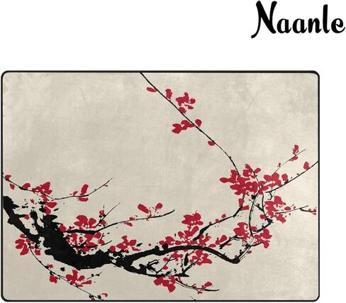 Naanle Ocean Beach Theme Area Rug 5'x7', Sea Waves Polyester Area Rug Mat for Living Dining Dorm Room Bedroom Home Decorative in Kuwait