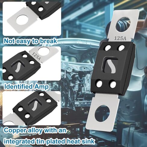 Tnisesm 2 قطعة MEGA/AMG صمام كهربائي عالي التيار 125 أمبير للسيارات والشاحنات ومركبات البناء والحافلات والقوافل in Kuwait