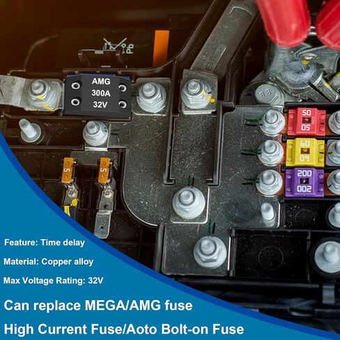 Tnisesm 2 قطعة MEGA/AMG صمام كهربائي عالي التيار 125 أمبير للسيارات والشاحنات ومركبات البناء والحافلات والقوافل in Kuwait