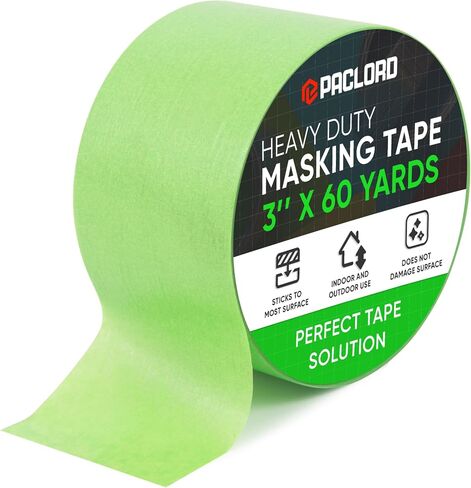 3" x 60-Yard Beige Paper Tape (Pack of 1) - Multi-Purpose Painter’s Tape for Home and Professional Use - Masking Tape for Painters, Construction, or DIY Crafts - Smooth, Easy Removal in Saudi Arabia