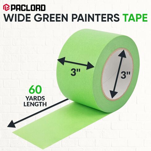 3" x 60-Yard Beige Paper Tape (Pack of 1) - Multi-Purpose Painter’s Tape for Home and Professional Use - Masking Tape for Painters, Construction, or DIY Crafts - Smooth, Easy Removal in Saudi Arabia