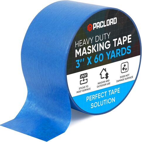 3" x 60-Yard Beige Paper Tape (Pack of 1) - Multi-Purpose Painter’s Tape for Home and Professional Use - Masking Tape for Painters, Construction, or DIY Crafts - Smooth, Easy Removal in Saudi Arabia