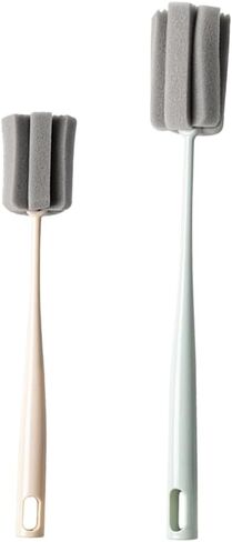 2 قطعة فرشاة تنظيف الزجاجات الإسفنج فرشاة إسفنجة لينة رغوة فرشاة للزجاجات للأكواب أكواب غلايات كؤوس مشروبات وزجاجات الأطفال in Kuwait