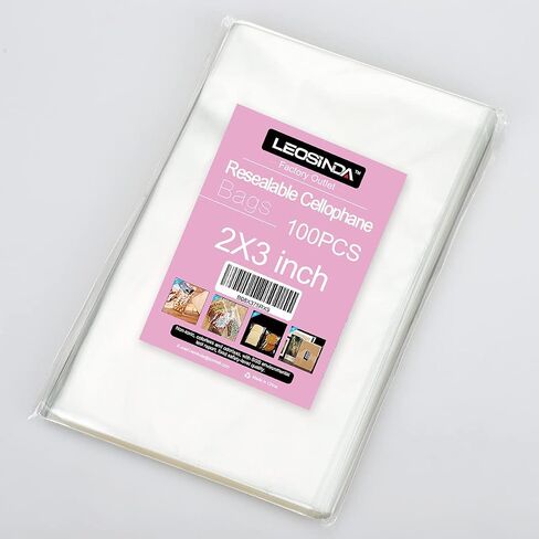 LEOSINDA 200pcs 5 X 7 Clear Resealable Cellophane Bags Treat Bags Cookie Bags Cello Candy Bags Self Sealing Adhesive Gift Wrap Plastic Small Business Packaging 1.3mil in Kuwait