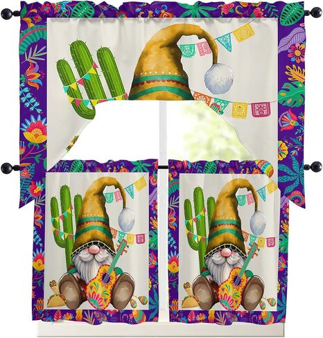 African Women Swag Valance Kitchen Curtains, Rod Pocket Valance Curtain Panels for Bedroom Living Room Bathroom Cafe Windows, Retro Native American Indian Ethnic Bohemian 56''x36'' in Saudi Arabia