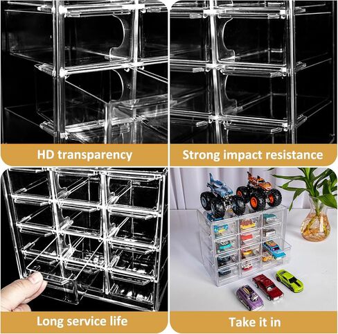 T2BTHRS أكريليك 8 حافظة عرض قابلة للتعديل للسيارات ذات العجلات الساخنة، شاحنة الوحش ذات العجلات الساخنة، سيارات مونستر جام، سيارات ماتش بوكس، سيارات ديزني بمقياس 1:64 للشاحنات والسيارات التي تقف على المكتب، المنزل للديكور in Kuwait