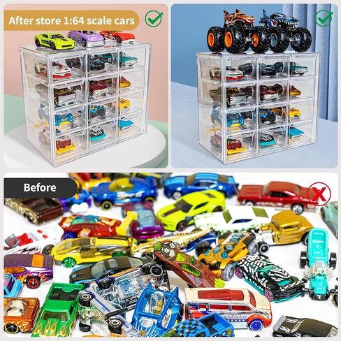 T2BTHRS أكريليك 8 حافظة عرض قابلة للتعديل للسيارات ذات العجلات الساخنة، شاحنة الوحش ذات العجلات الساخنة، سيارات مونستر جام، سيارات ماتش بوكس، سيارات ديزني بمقياس 1:64 للشاحنات والسيارات التي تقف على المكتب، المنزل للديكور in Kuwait
