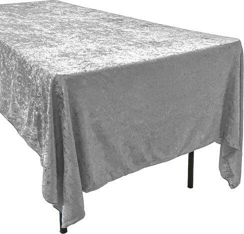 AK TRADING CO. مفرش طاولة مخملي من Lush Panne - طاولة مستطيلة مقاس 60 × 102 بوصة، أرجواني in Kuwait