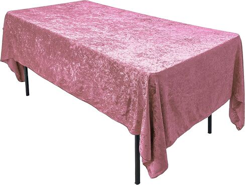 AK TRADING CO. مفرش طاولة مخملي من Lush Panne - طاولة مستطيلة مقاس 60 × 102 بوصة، أرجواني in Kuwait