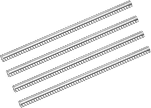 MECCANIXITY 304 Stainless Steel Round Rods, 5mm x 100mm Solid Shaft Rods for DIY Craft Model Car Helicopter Airplane, Pack of 4 in Saudi Arabia