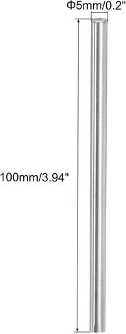 MECCANIXITY 304 Stainless Steel Round Rods, 5mm x 100mm Solid Shaft Rods for DIY Craft Model Car Helicopter Airplane, Pack of 4 in Saudi Arabia