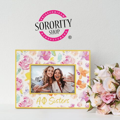 Sorority Shop Delta Zeta Sister Picture Frames with Cute Floral Design, for 4" x 6" Pictures, DZ Sorority Gifts, Big Little Sorority Gift, Delta Zeta Gifts for Women in Saudi Arabia