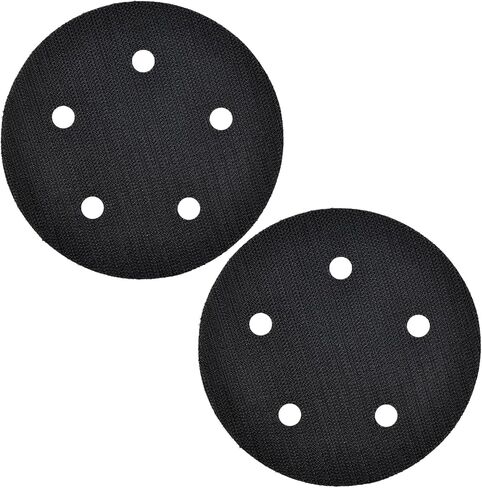 عبوتان من وسادة الصنفرة الفاخرة ذات الخطاف والحلقة مقاس 5 بوصات و5 فتحات لآلات الصنفرة المدارية العشوائية، تعمل بشكل ملحوظ على إطالة عمر وسادة الدعم، وواقي وسادة الصنفرة متعددة الفتحات in Kuwait