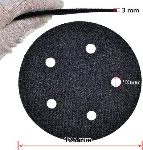 عبوتان من وسادة الصنفرة الفاخرة ذات الخطاف والحلقة مقاس 5 بوصات و5 فتحات لآلات الصنفرة المدارية العشوائية، تعمل بشكل ملحوظ على إطالة عمر وسادة الدعم، وواقي وسادة الصنفرة متعددة الفتحات in Kuwait