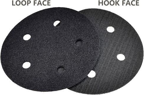 عبوتان من وسادة الصنفرة الفاخرة ذات الخطاف والحلقة مقاس 5 بوصات و5 فتحات لآلات الصنفرة المدارية العشوائية، تعمل بشكل ملحوظ على إطالة عمر وسادة الدعم، وواقي وسادة الصنفرة متعددة الفتحات in Kuwait