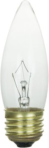 Sunlite Incandescent 25 Watt Torpedo Tip Chandelier 194 Lumens Clear Bulb 12 Pack in Saudi Arabia