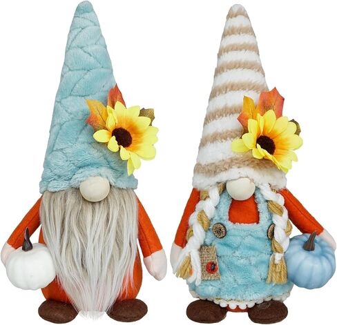 ديكورات CRCZK Fall Gnomes، ديكور خريف Tomte Gnomes السويدي المصنوع يدويًا - حفلة عيد الشكر في المنزل وطاولة المطبخ وديكور صينية متدرجة - هدية عيد الشكر Gnomes in Kuwait