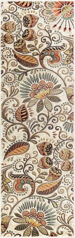 Ivory Modern 2x8 Hallway Runner Rug - Kitchen Rug - Area Rug for Indoor Entry Entryway Walkway - Contemporary Carpet in Saudi Arabia