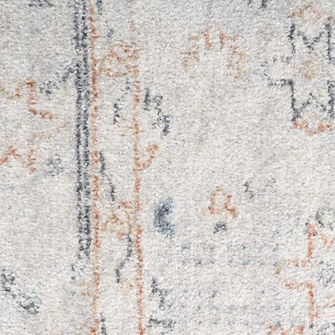 نوريسون أسترا قابل للغسل في الغسالة باللون الأزرق الفاتح مقاس 6'7 بوصة × 9 بوصة - سجادة، سهلة التنظيف، لا تساقط، غرفة النوم، غرفة المعيشة، غرفة الطعام، المطبخ (7x9) in Saudi Arabia