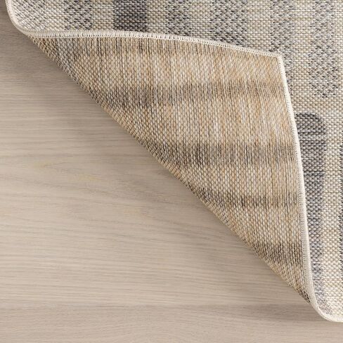nuLOOM 5' x 8' Upgraded Performance Outdoor Area Rug, Stain Resistant, Durable, Modern, Patio, Balcony, Living Room, Dining Room, Briseis Light Grey in Saudi Arabia