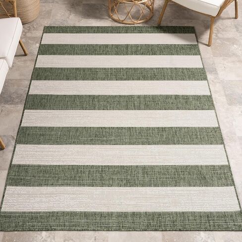 nuLOOM 5' x 8' Upgraded Performance Outdoor Area Rug, Stain Resistant, Durable, Modern, Patio, Balcony, Living Room, Dining Room, Briseis Light Grey in Saudi Arabia
