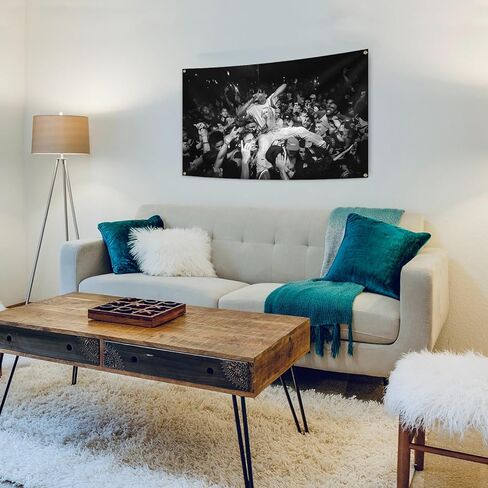 AuLYn مضحك Play-boi Rapper Singer Cartis نسيج ألبوم الموسيقى غطاء نسيج 3x5Ft نسيج غرفة الفن ديكور نسيج الزينة الجدار شنقا الهدايا للمراهقين غرفة نوم غرفة المعيشة، أسود in Kuwait