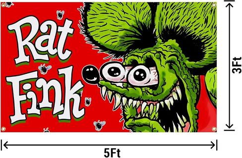 NureSs Rat Anime Cute Fink Tapestry 3x5 Feet Tapestry for Bedroom Aesthetic, Funny and Meme Tapestries for College Dorm and Living Room, red in Saudi Arabia
