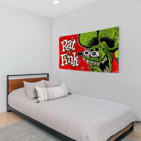 NureSs Rat Anime Cute Fink Tapestry 3x5 Feet Tapestry for Bedroom Aesthetic, Funny and Meme Tapestries for College Dorm and Living Room, red in Saudi Arabia