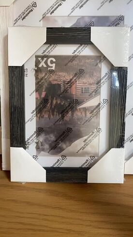 Metchite 12x12 Picture Frame Set,Solid Wood,Display Pictures 8x8 10x10 with Mat or 12x12 Without Mat,Stable Sturdy Square Hanging Picture Frames for Wall Mounting or Tabletop (Blue) in Kuwait