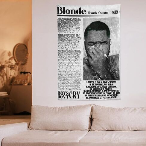 BIZHUDP Franks Oceans Blond Album Tapestry Racing Tapestry Wall Hanging Poster Art for Bedroom Living Room College Dorm Decor 30"x40" in Saudi Arabia